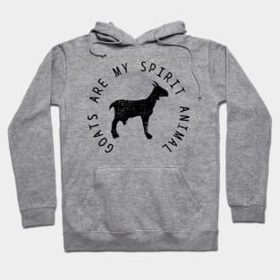 Goats Are My Spirit Animal // Black Hoodie